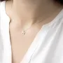 Серебряное колье с буквой Н 18620 Оникс 45