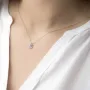Срібне кольє з літерою Е 18619ч Онікс 45