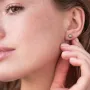 Сережки - пусети Кульки в білому золоті (6 мм) с07490 Онікс