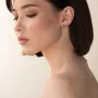 Сережки - пусети Кульки в білому золоті (6 мм) с07490 Онікс