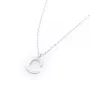 Серебряное колье с буквой С 18618б Оникс 40