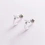 Серебряные серьги - пусеты Крестики 122784 Оникс