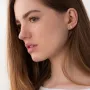 Серьги-гвоздики Клевер в желтом золоте с05619 Оникс