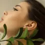 Серьги-пусеты Шарики в желтом золоте с06892 Оникс