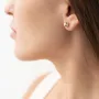 Серьги-пусеты Шарики в желтом золоте с06892 Оникс