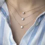 Женское колье из желтого золота (фианит) кол00600 Оникс 43