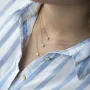 Женское колье из желтого золота (фианит) кол00600 Оникс 43
