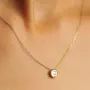 Женское колье из желтого золота (фианит) кол00600 Оникс 43