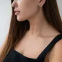 Серьги - пусеты Легкость в красном золоте с06921 Оникс