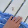 Серьги - пусеты Легкость в красном золоте с06921 Оникс