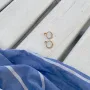 Серьги - пусеты Легкость в красном золоте с06921 Оникс