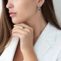 Серебряные серьги Клевер (малахит) 122840 Оникс