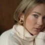 Золоті сережки-пусети Запаморочення (блискучі) с06465 Онікс
