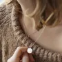 Двойное золотое колье с монеткой и фианитом кол01588 Оникс 45