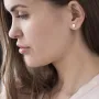 Золоті сережки з фіанітами.