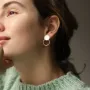 Серебряные серьги-пусеты Кружочки 122574 Оникс