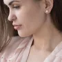 Золоті сережки-підвіски з фіанітом.