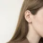 Золоті сережки-підвіски з фіанітами.