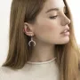 Серебряные серьги Лунница 122879 Оникс