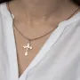 Золотий хрестик з розп'яттям і фіанітом.