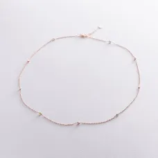Золоте кольє Шарики кол01614 Онікс 45
