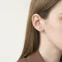 Золоті сережки-підвіски з фіанітами.