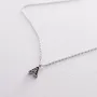 Серебряное колье с буквой А 18616ч Оникс 42