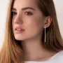 Серебряные серьги - пусеты в стиле минимализм 122586 Оникс