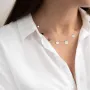 Кольє Монетки в білому золоті кол01458 Онікс 45