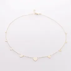 Золоте кольє з сердечками кол.01446 Онікс 50