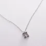 Серебряное колье с буквой П 18963ч Оникс 45