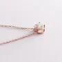 Колье Сердечко с одним фианитом в красном золоте кол01790 Оникс 45