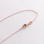 Колье Сердечко с одним фианитом в красном золоте кол01790 Оникс 45