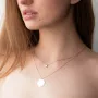 Колье для гравировки в красном золоте (фианит) кол01681 Оникс 45