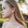 Золоті сережки з фіанітами.