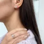 Золоті сережки-гвоздики Конюшина с05354 Онікс