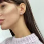 Золоті сережки-гвоздики Конюшина с05354 Онікс