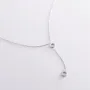 Колье Кружочки в белом золоте кол01827 Оникс 40