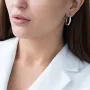 Серебряные серьги 122859 Оникс