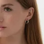 Серьги - пусеты Грани в серебре 122924 Оникс