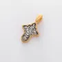 Серебряный крест Спас Нерукотворный. Успение Божией Матери 132466 Оникс