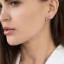Серьги - пусеты Удача в белом золоте (фианиты) с06915 Оникс