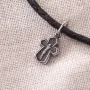 Серебряный крестик с распятием (чернение) 13661 Оникс