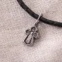 Серебряный крестик с распятием (чернение) 13661 Оникс