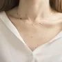 Золоте кольє Трикутники кол01455 Онікс 45