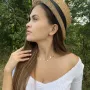 Золоте подвійне кольє кол01391 Онікс 45