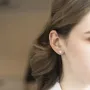 Сережки-гвоздики (культ. прісний перли) с02599 Онікс