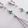 Серебряные серьги с бабочками 122613 Оникс