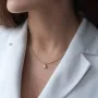 Золоте кольє Серце кол01809 Онікс 45