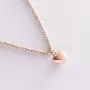 Золоте кольє Серце кол01809 Онікс 45